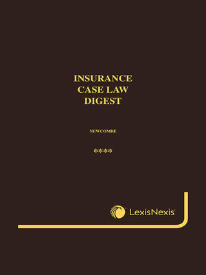 cover image of Insurance Case Law Digest - Property and Casualty
